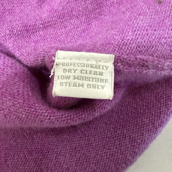 Charter Club Cashmere Turtleneck Sweater Medium Petite Plum Purple 2 Ply Women - Picture 8 of 9